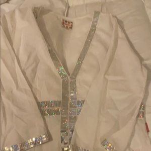 White Tunic w/ Silver Sequin Detail
